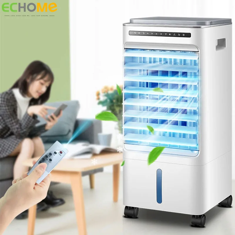 

ECHOME Air Conditioning Fan Remote Control Mobile Air Cooler Conditioners Low Noise Water Cooling Fan Household Standing Fan