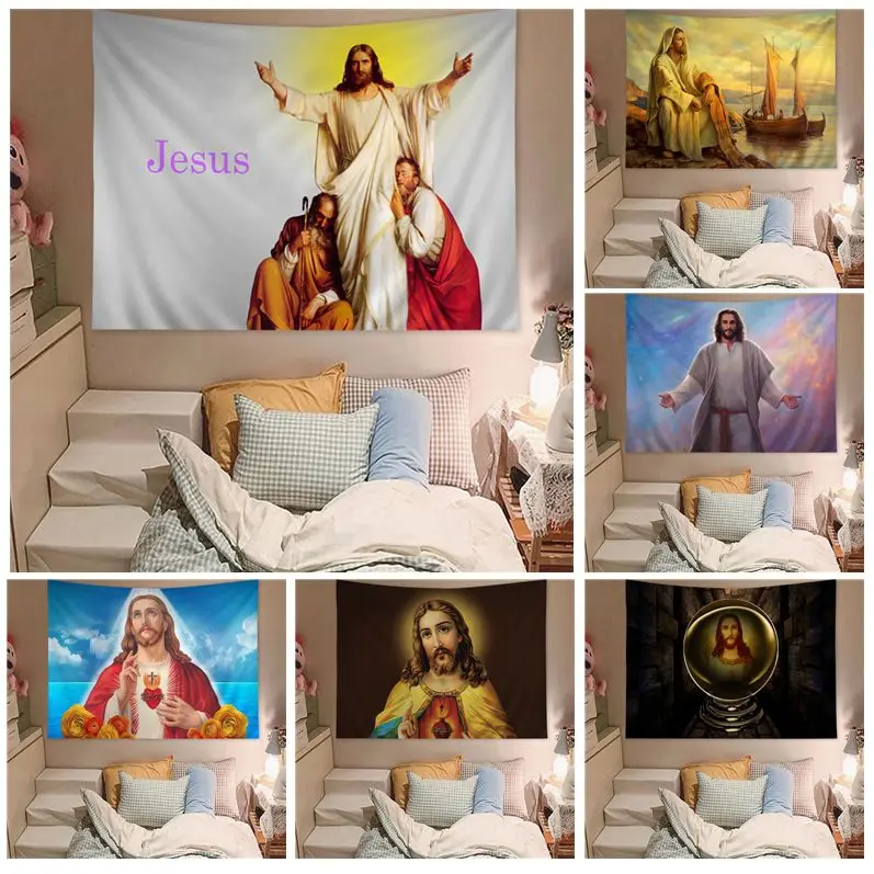 

Christian Jesus Anime Tapestry Japanese Wall Tapestry Anime Home Decor