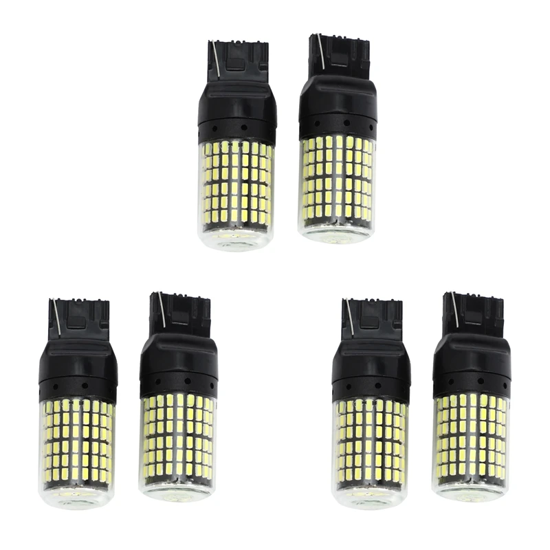 

6 шт., сверхъярсветильник поворотники Canbus T20 7440 W21W Wy21w 144-Smd