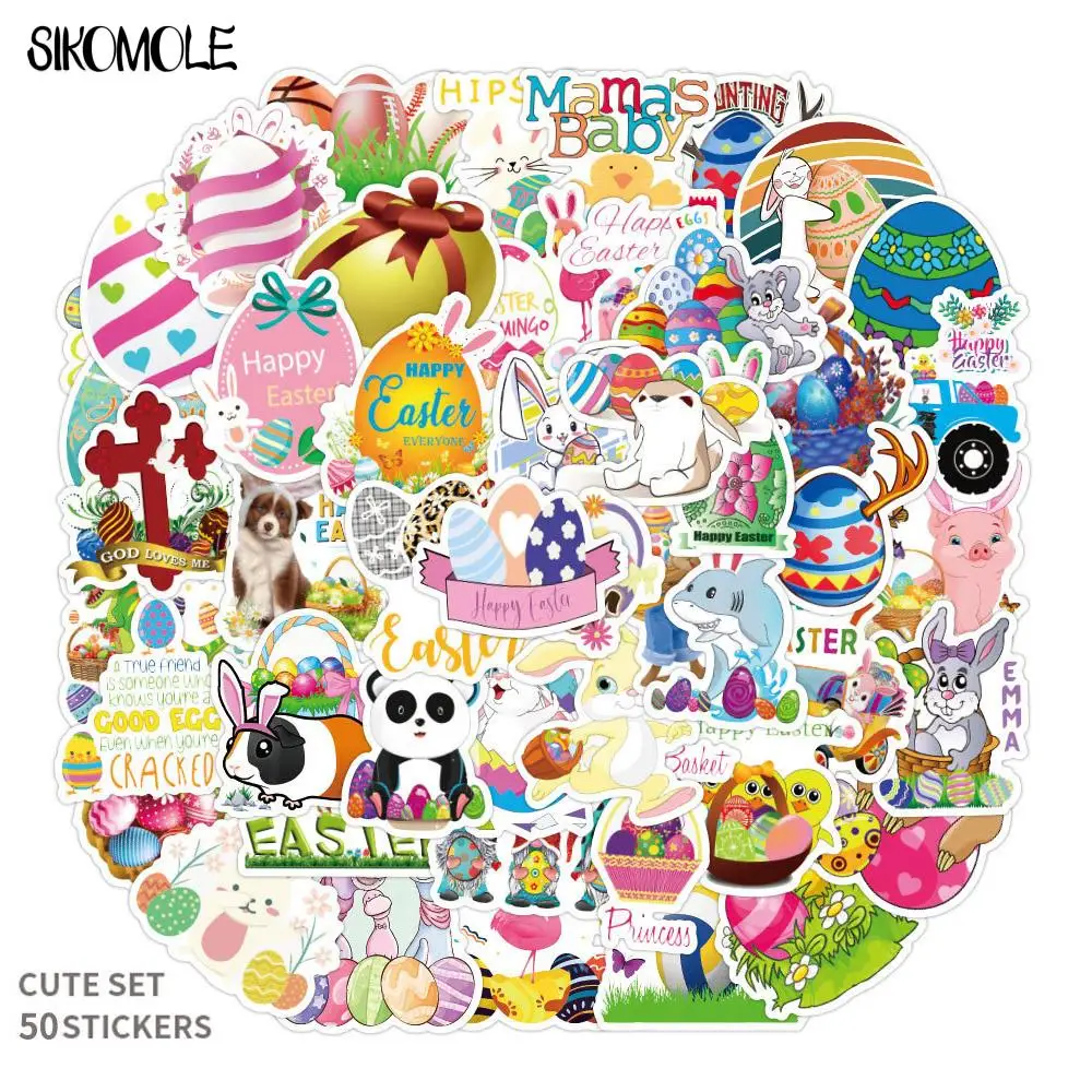 

10/30/50 шт. Мультяшные пасхальные яйца кролик Kawaii стикеры s эстетика DIY игрушка багаж искусственная Наклейка для детей F5