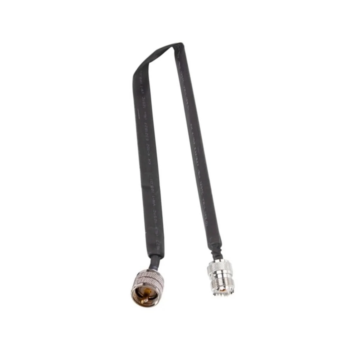 

Window/Door Pass Through Flat RF Coaxial Cable SO239 UHF Female to UHF Female 50 Ohm RF Coax Pigtail Extension Cord,50cm