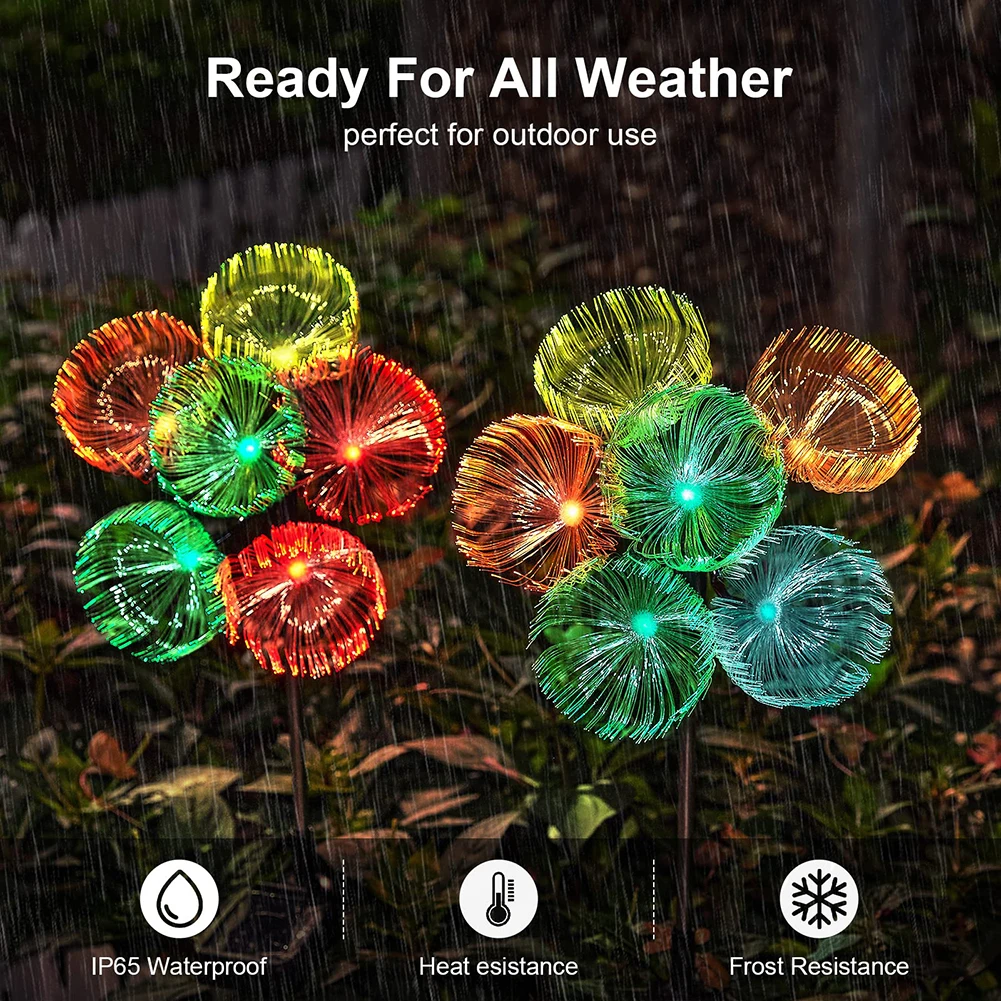 

Solar Floor Lamp 7 Color Changing LED Lights IP65 Waterproof Ornaments Lights 600mAh Battery for Garden Lawn Patio Pond Backyard