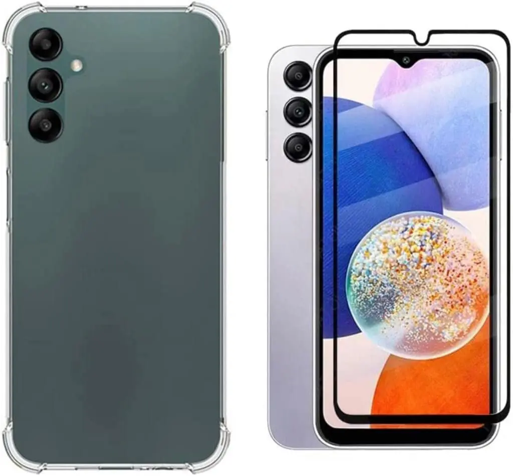

Case and Film for A14 5G 128gb 6.6" Silicone Case Kit Anti Impact + 3D Film Compatible Galaxy A14 5G ()