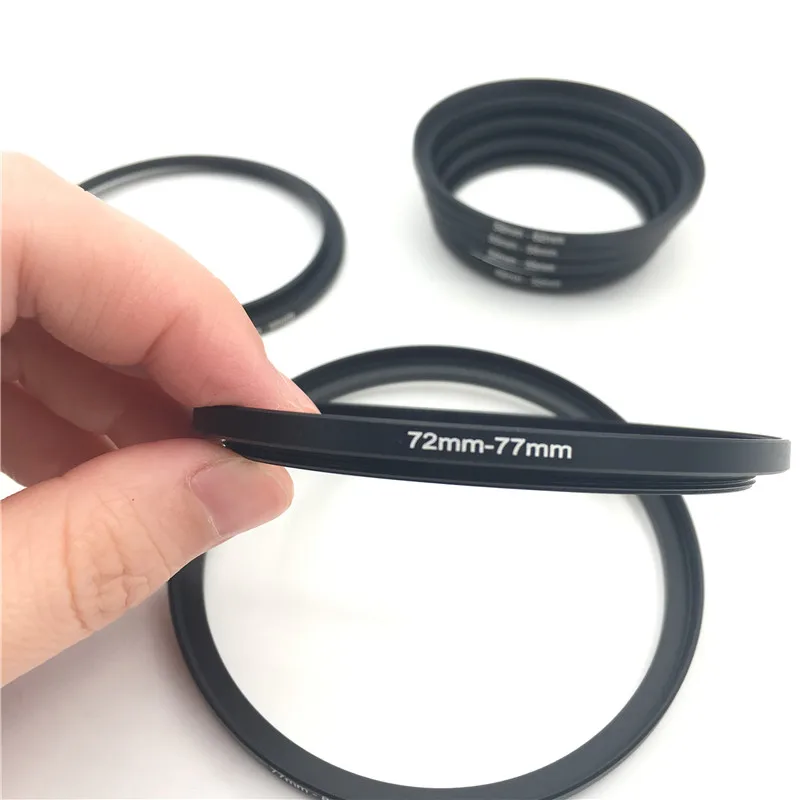 

Metal Step Up Rings Aluminum Universal Lens Adapter Filter Set 37-49-52-55-58-62-67-72-77-82mm