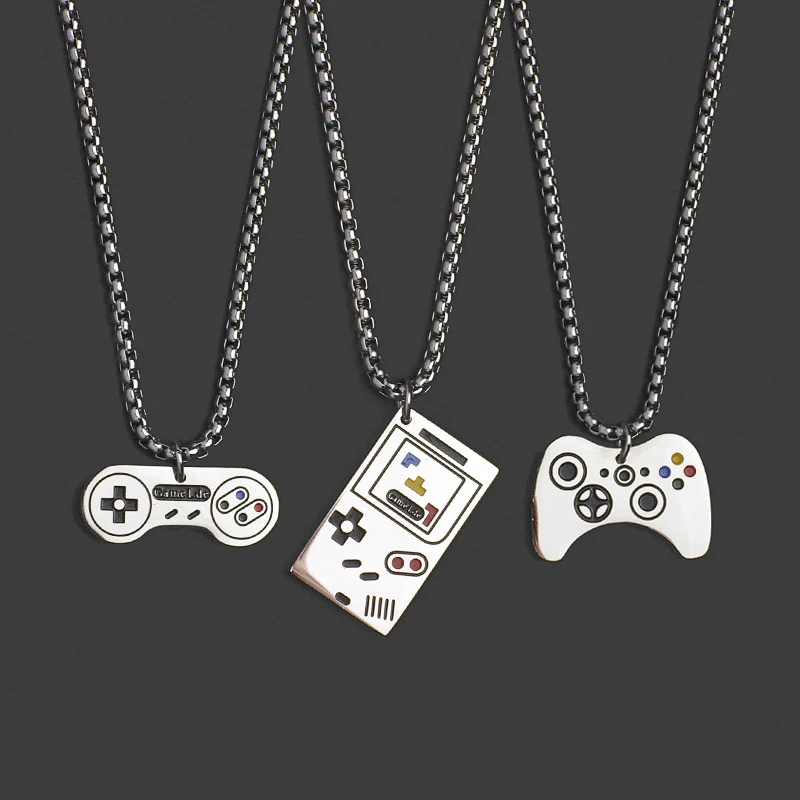 цепочка на шею женская бижутерия 2022 чокер на шею цепочка мужская украшение на шею милые вещи Простая хип-хоп игровая консоль, ожерелье, подвеска, кулон для мужчин и женщин, универсальные модные украшения, подарок