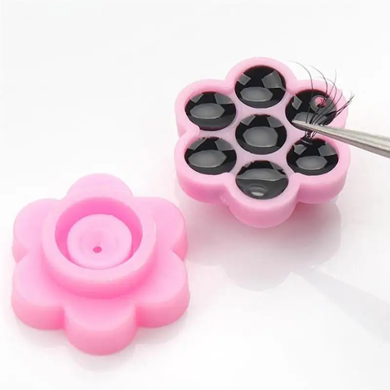 

200Pcs Salon Lash Glue Holder Eyelash Glue Delay Cup Eyelash Grafting Tool Pink