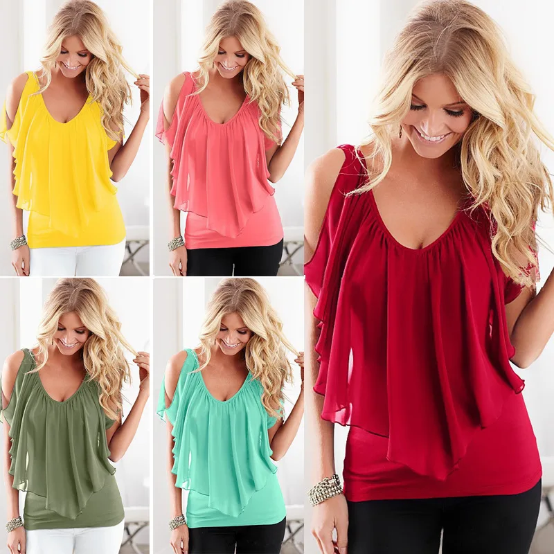 

2022 Summer T-shirt Women Short Sleeve T Shirt Streetwear Slim Casual Female Chiffon Tee Tops