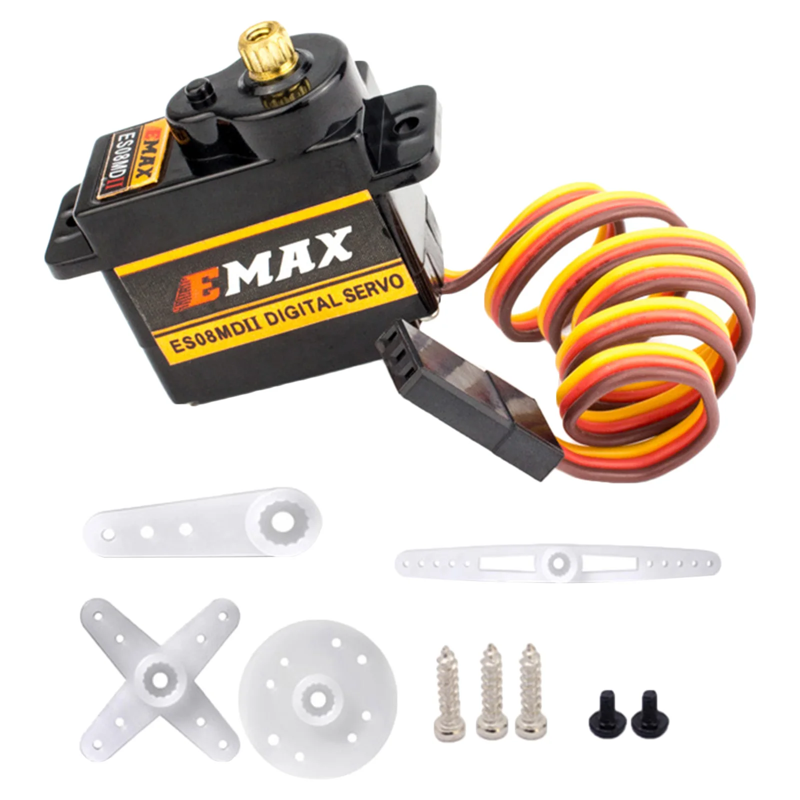 

EMax ES08MD II 12g металлическая Шестерня цифровая фотография с 15T Рычажные винты для осевых радиоуправляемых моделей автомобилей запасные части