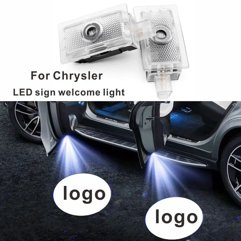 

2Pcs For Chrysler 300 300c 200 200cSebring Lancia Thema LED Logo Door Warning Light Laser Projector Light Interior Welcome Light