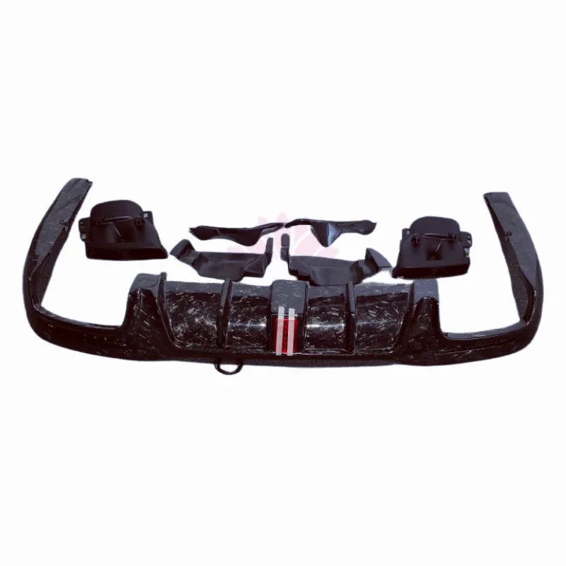 Комплект корпуса диффузора заднего бампера из кованого карбона в стиле BS для B W222