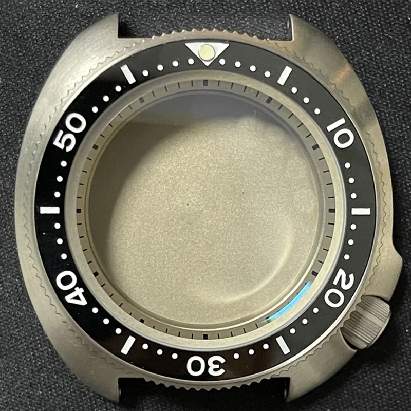 Watch Modify Parts 45.2mm Titanium Material Turtle 6105 Watch Case+Titanium Bracelet Sapphire Fit NH35/36 Automatic Movement