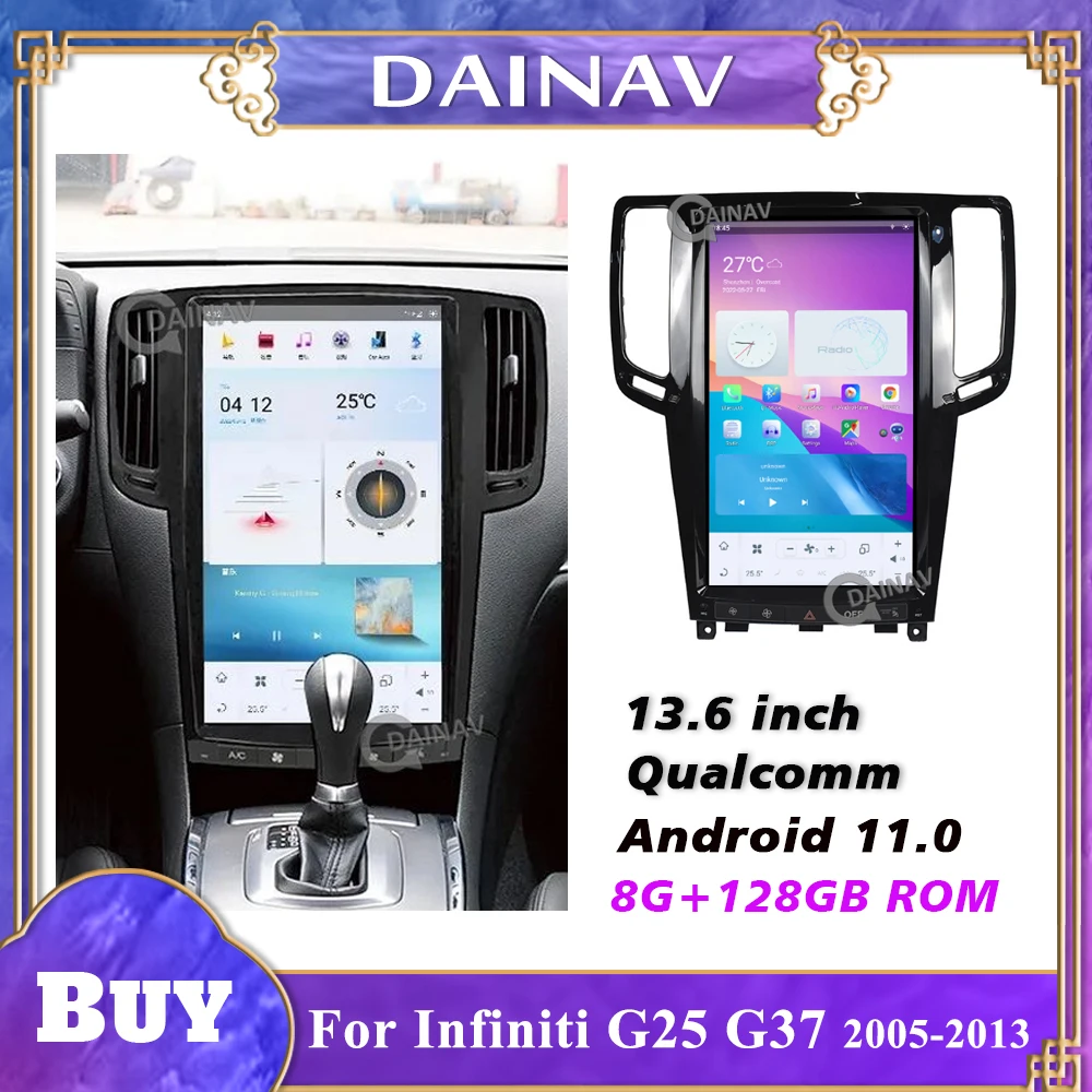 

Автомагнитола для Infiniti G25 G37 13,6-11,0, 2005 дюйма, Android 2013