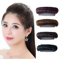 1pc 80 hot sale wig cushion stable comfortable high temperature fiber insert comb invisible fluffy hair pad for female