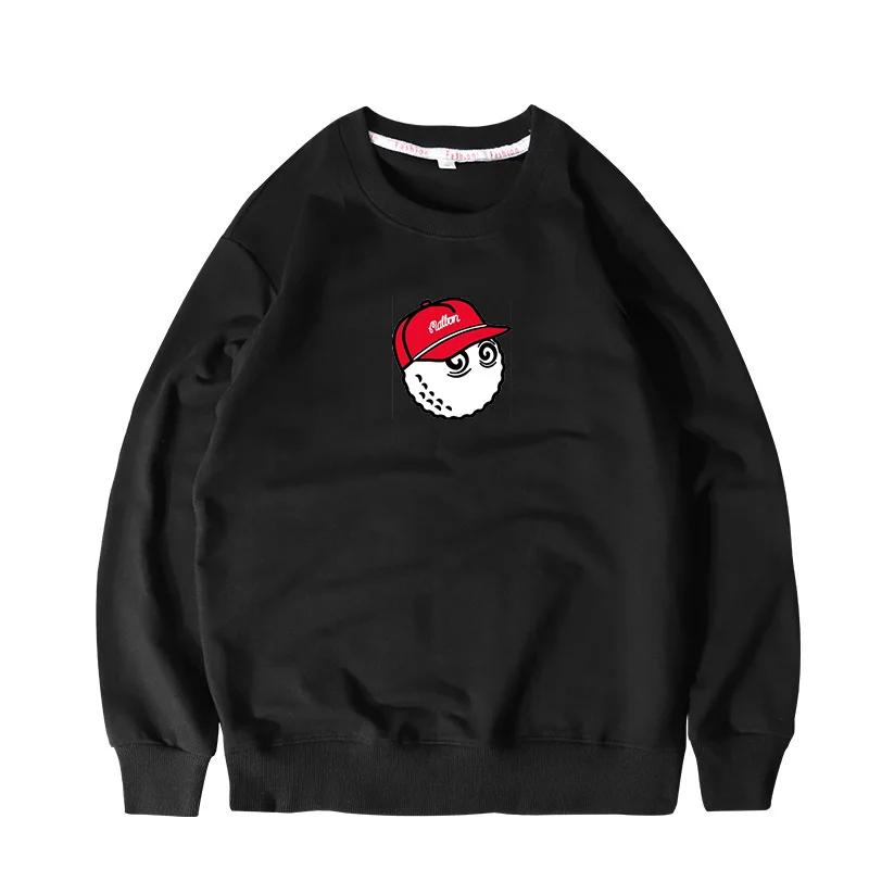 Malbon New Men's Golf Top Wool Circle Hoodie Round Neck Thin School Clothes Loose Version Fisherman Hat Fashion Long Sleeve Tee
