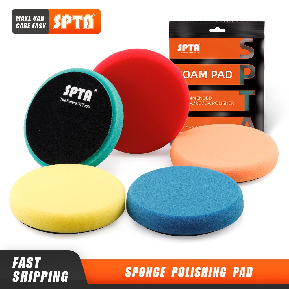 

(Single Sale) SPTA 3"(80mm)/5"(125mm)/6"(150mm)/7"(180mm) Car Spong Buffing Polishing Pads For DA/RO/GA Car Buffer Polisher