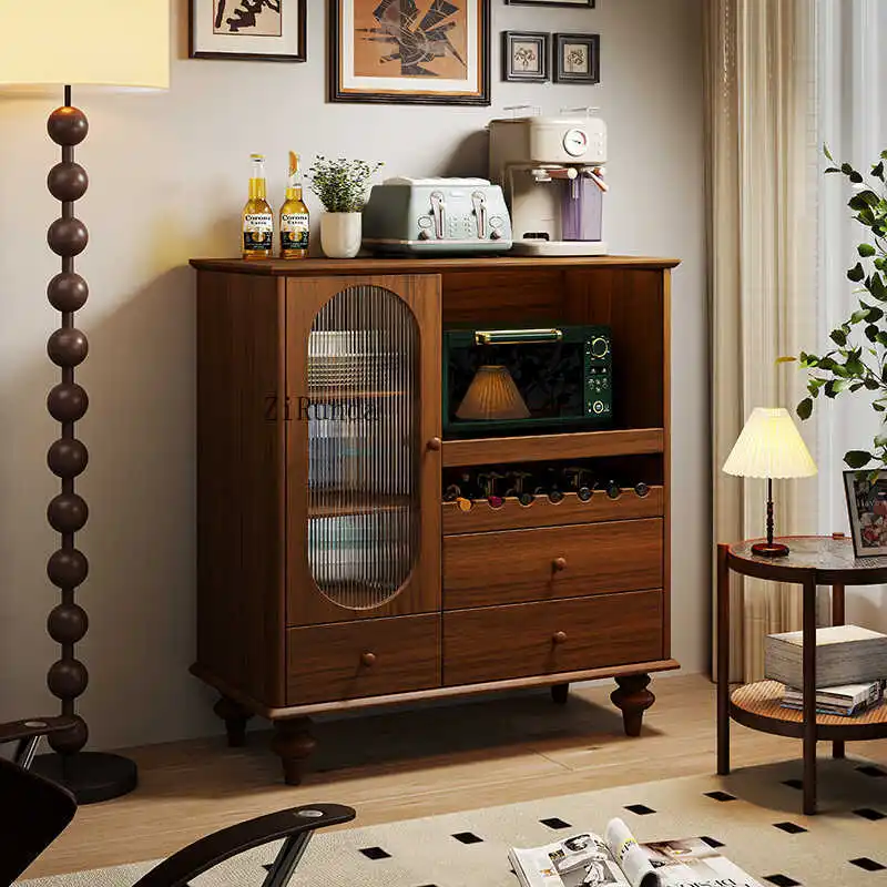 1 американский боковой шкаф шкафчик из цельного дерева антикварная кухня сервант