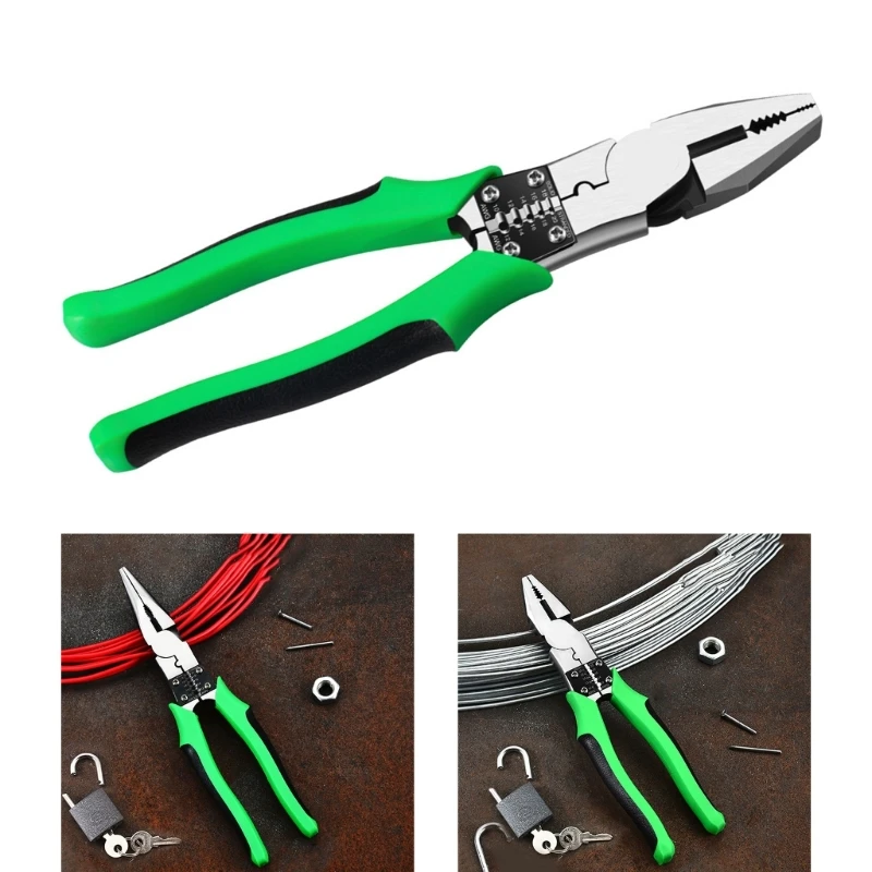 Electrician Pliers Multifunctional Needle Nose Plier for Wire Stripping Cable Cutter Terminal Crimping Hand Tools KXRE