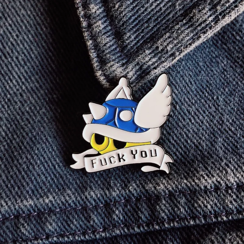 

Значок на лацкан в виде синей ракушки из мультфильма, индивидуальный металлический мягкий эмалированный значок, брошь для шляпы, пальто, вы...