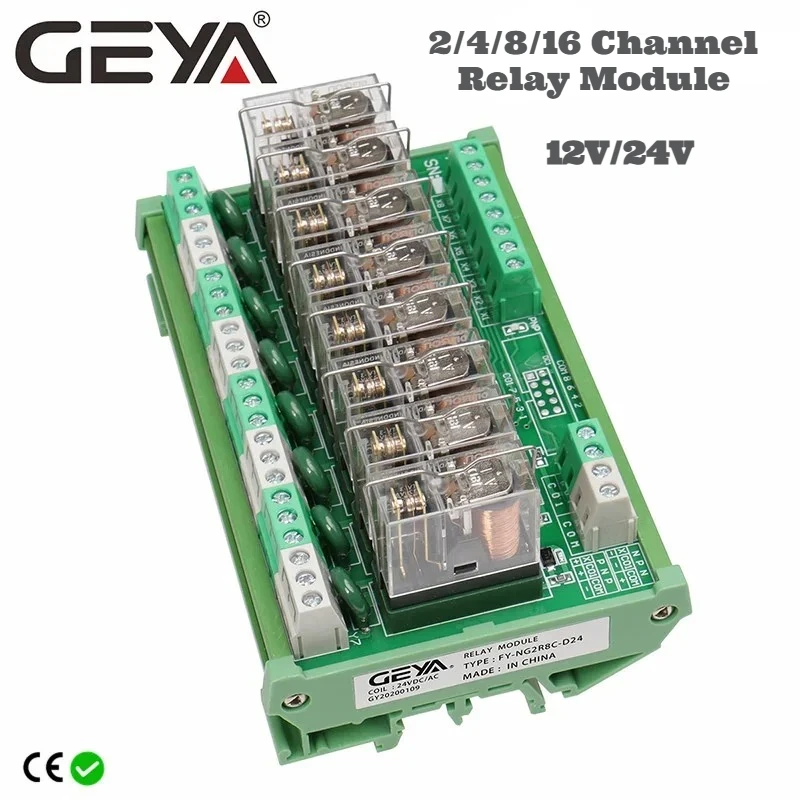 

GEYA FY-NG2R Релейный модуль 12/24В 2/4/8/16 каналов