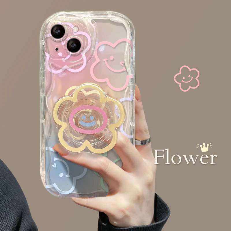 Фото Чехол-держатель с цветочным узором для Huawei Honor 600 Lite 400 200 Pro X6D X9D X7D X9B X8C X8A X8B X7B X6A X6C X5C X6B X7A X5B X5 Plus №3