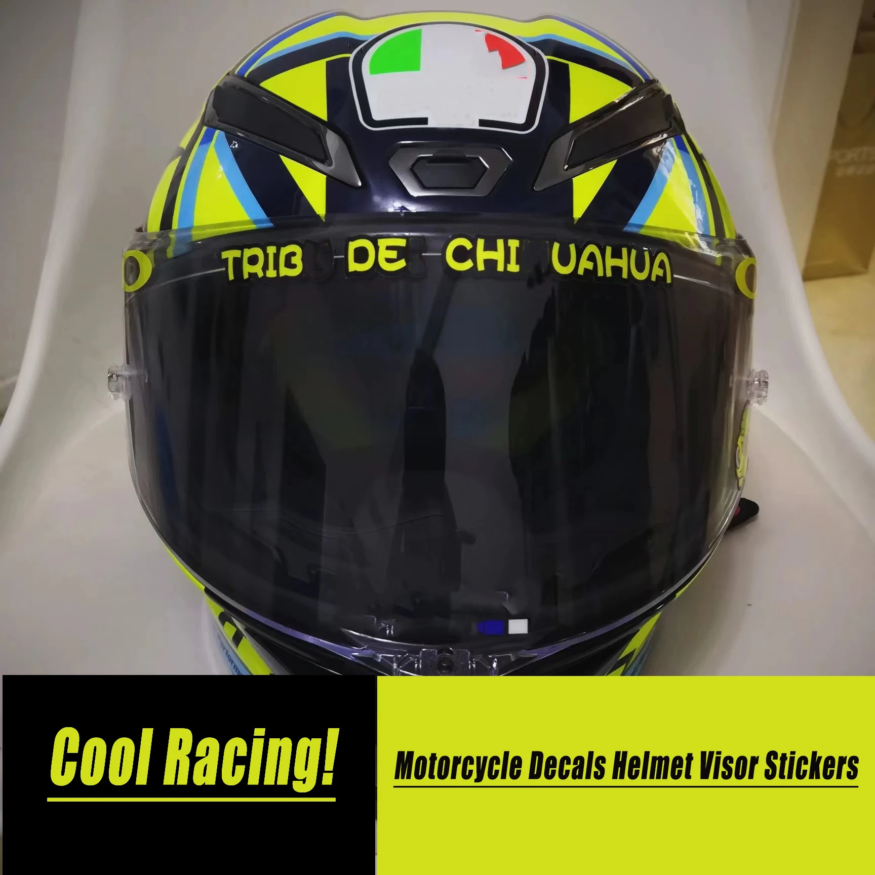 

TRIB U DEI CHIHUAHU A Motorcycle Decal Helmet Visor Stickers Cool Racing Lens Decoration For SHOI E HJC Shark K1 K3 K5S K3SV K1S