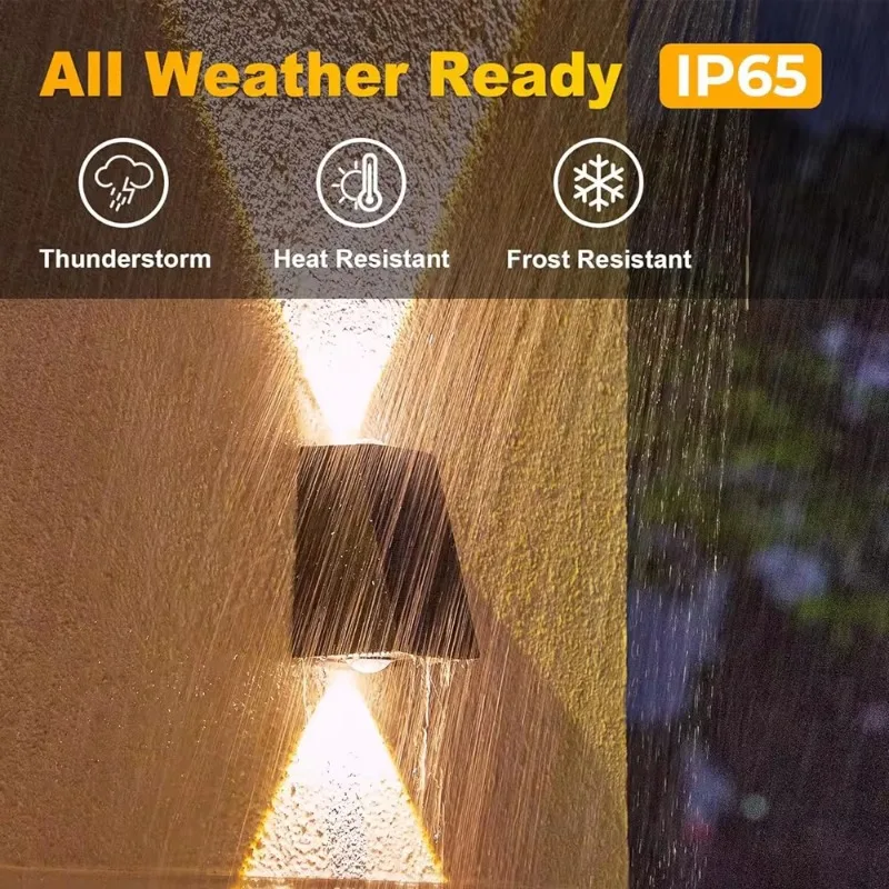 Солнечные уличные настенные светильники вверх и вниз лампы солнечные бра IP65