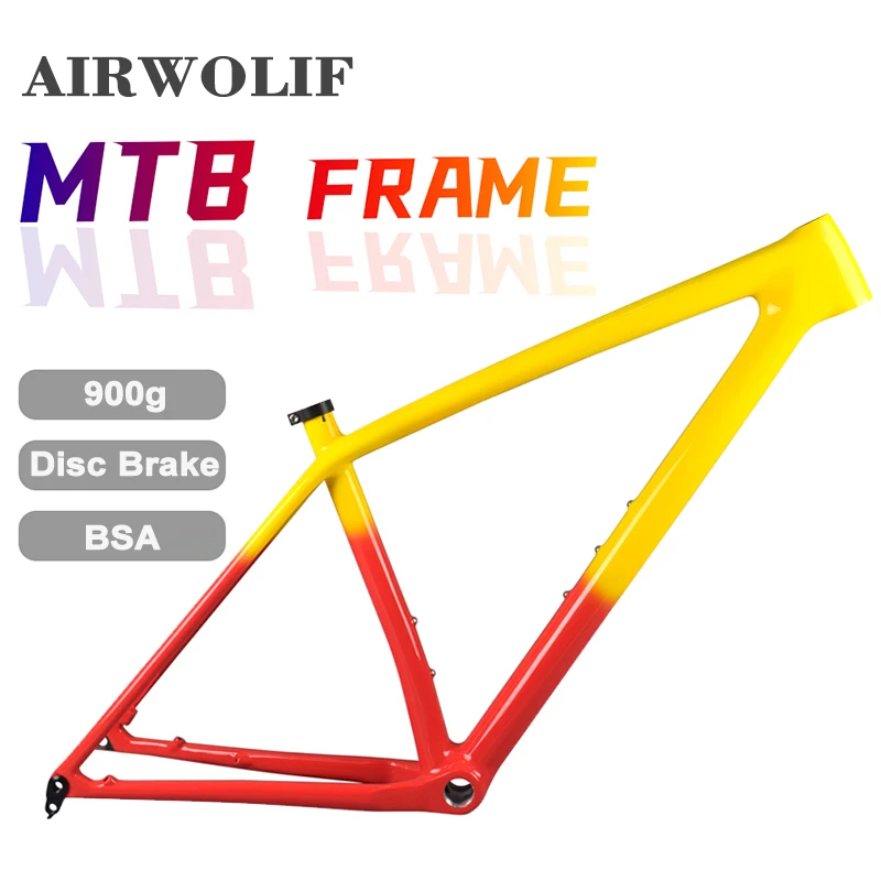 

AIRWOLF Carbon Frame 29er S M L Carbon Mtb Frame BSA Bike Bicycle Frame Boost Mtb Frame 148 12 Quadro Carbono Mtb 29er
