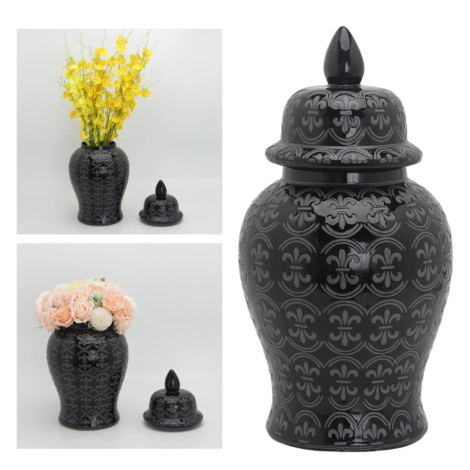 

Ceramic Ginger Jar Large Porcelain Jars for Restaurant Gift Dining Table