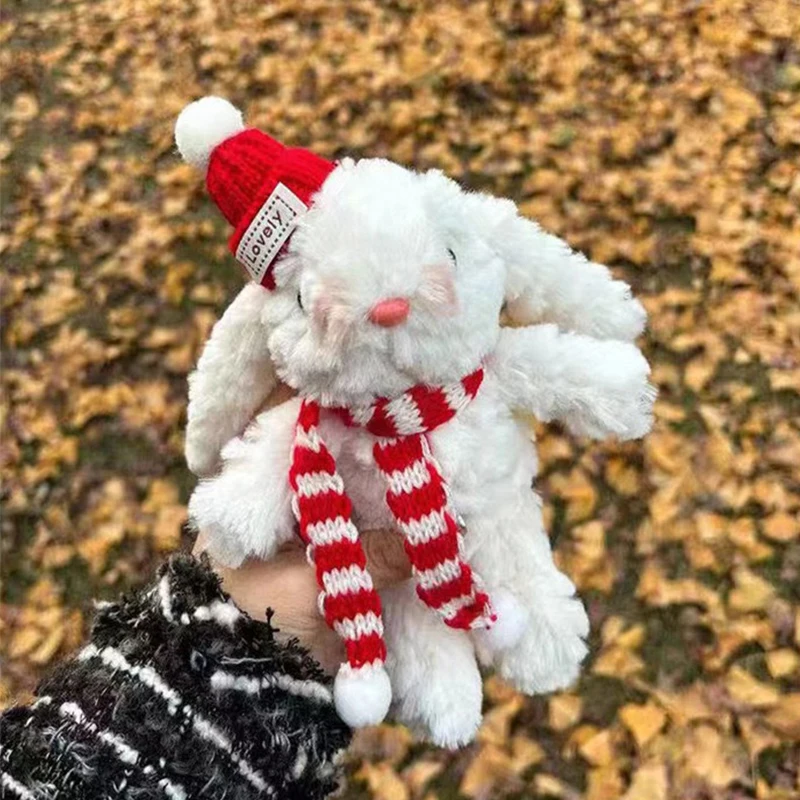Рождественский кролик плюшевая игрушка брелок с мультяшным кроликом мягкая