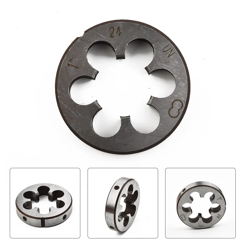 

1pc 1Inch -24 UNS Right Hand Thread Round Die 1''-24 TPI Threading Dies Set Metric Cutting Metal Meters Carving Manual Tool