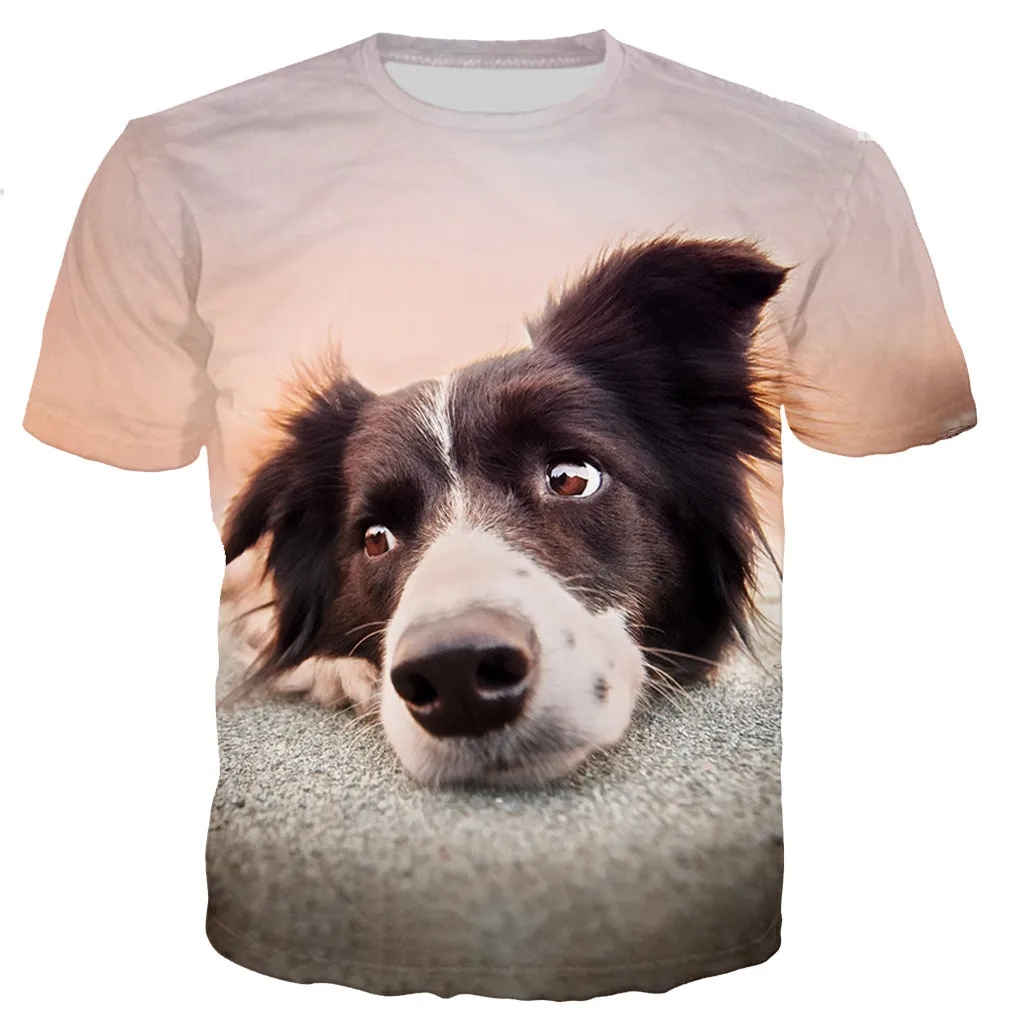 

Border Collie T Shirt Men/women 3D Printed T-shirts Casual Harajuku Tshirt Streetwear Tops