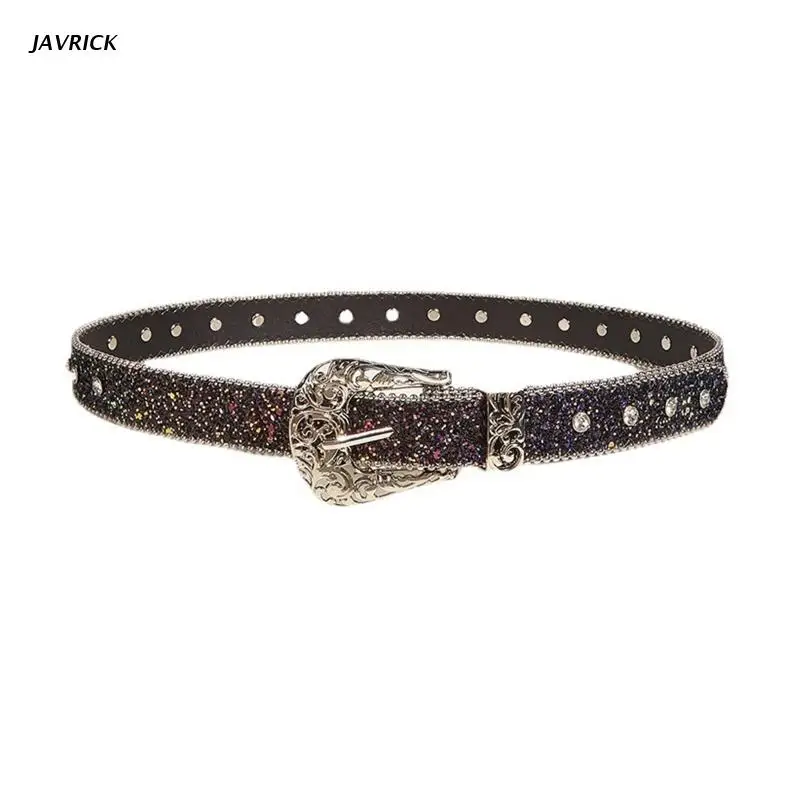

Vintage Rhinestone Waist Belts for Women Adjustable Belt for Women Cowboy Cowgirl Strap Female Jeans Skirt Waistband