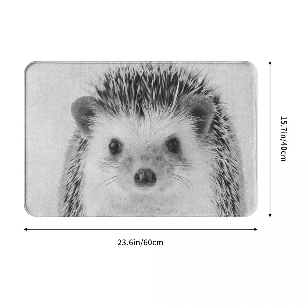 Дверной коврик еж черный белый Декор 3D ковер для ванной нескользящий вход