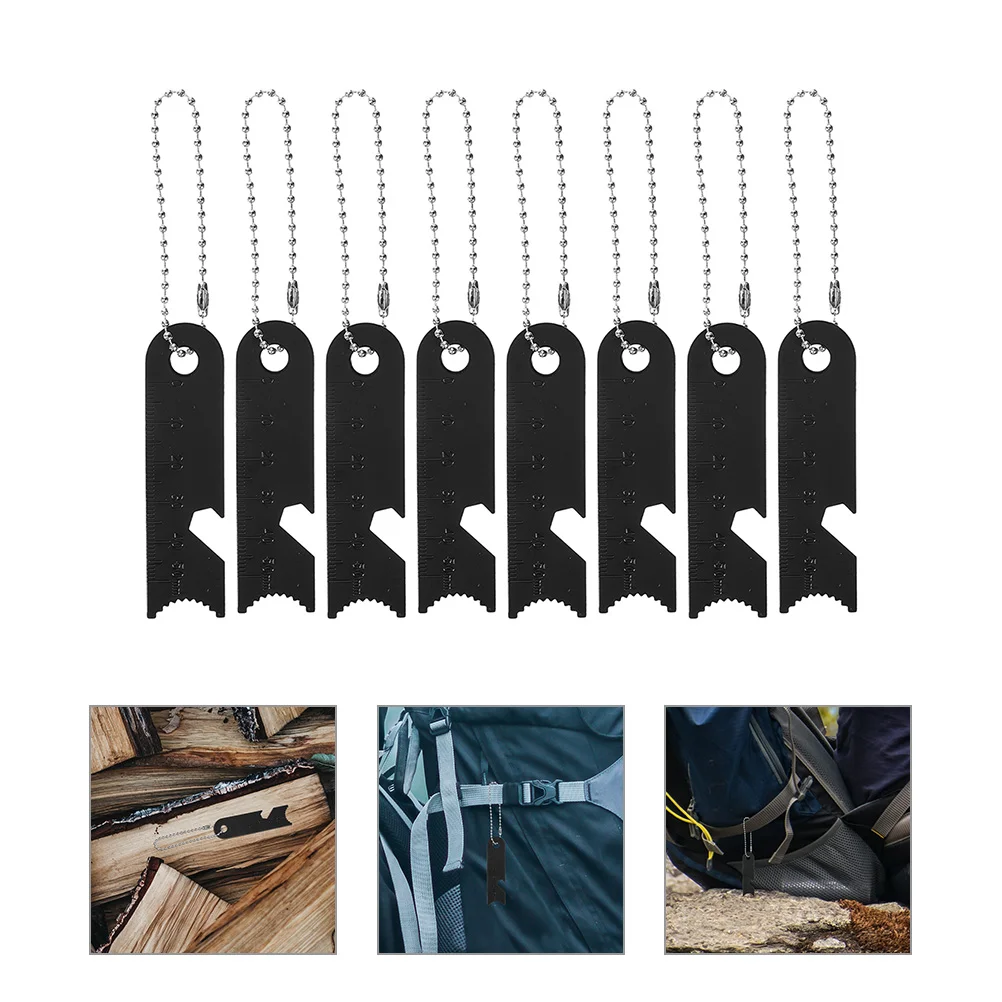 8 Pcs Outdoor Flint Scraper Survival Tools Lighter Scrapers Manganese Steel Rod Lighters