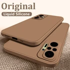 Тонкий матовый квадратный жидкий силиконовый чехол для телефона Xiaomi Mi 12X 12 Pro 11 Ultra 9 10 Pro 8 Lite 10S CC9, роскошный противоударный чехол