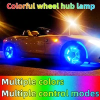 a set car wheel hub lights tire lights refitted led chassis wind fire wheel decorative lights colorful app wheel light wiring