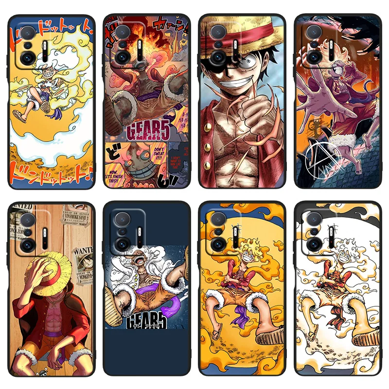 

One Piece Cute For Xiaomi Mi 12 12X 11T 11i 11 10T 10 9T 9SE 9 A3 CC9E Pro Ultra Lite Black Silicone Phone Case