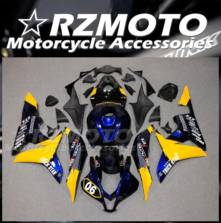 

Injection Mold New ABS Whole Fairings Kit Fit for HONDA CBR600RR F5 2007 2008 07 08 Bodywork Set Yellow blue
