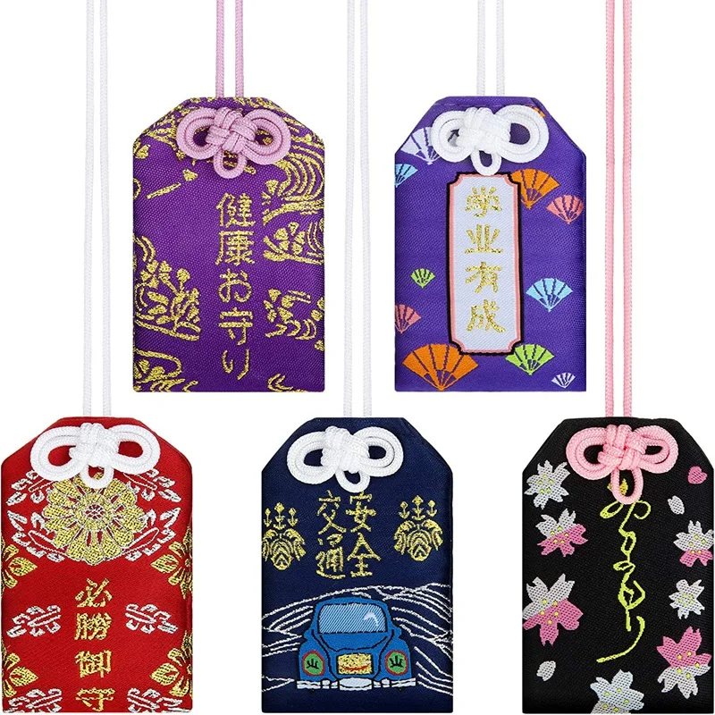

Акция! 5 шт., японские амулеты-саше Omamori на удачу, 5 стилей