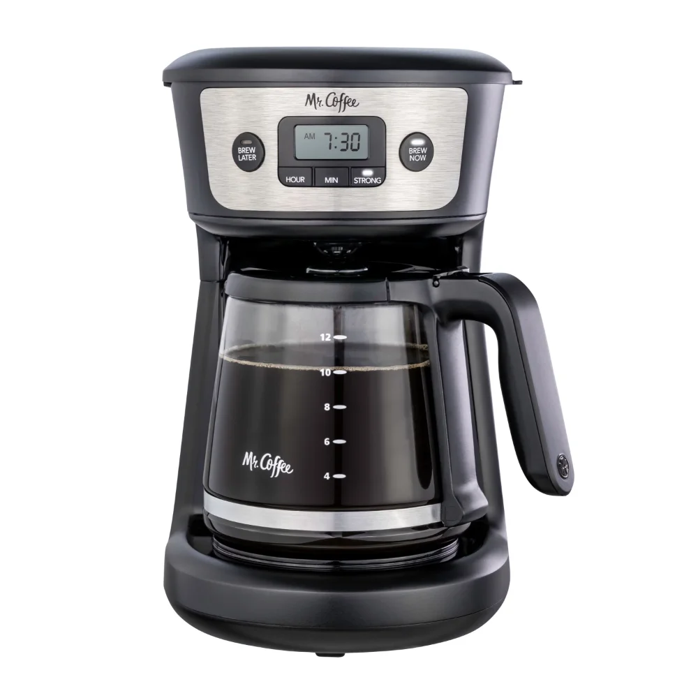 

12-Cup Programmable Coffee Maker with Strong Brew Selector, Stainless Steel