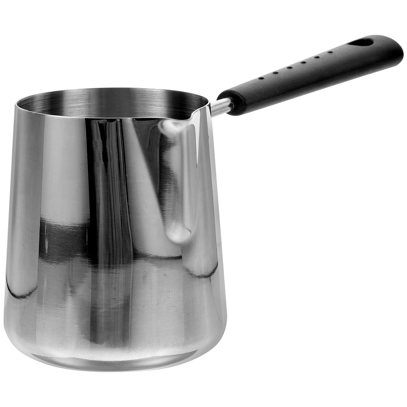 

Hot Oil Pan Pots Cooking Metal Milk Sauce Pans Reusable Boil Soup Handle Stainless Steel