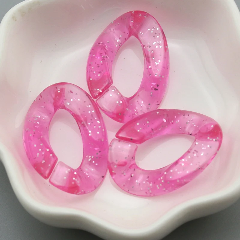 Акриловые Красочные звенья цепи пластиковое уплотнительное кольцо бисер декор