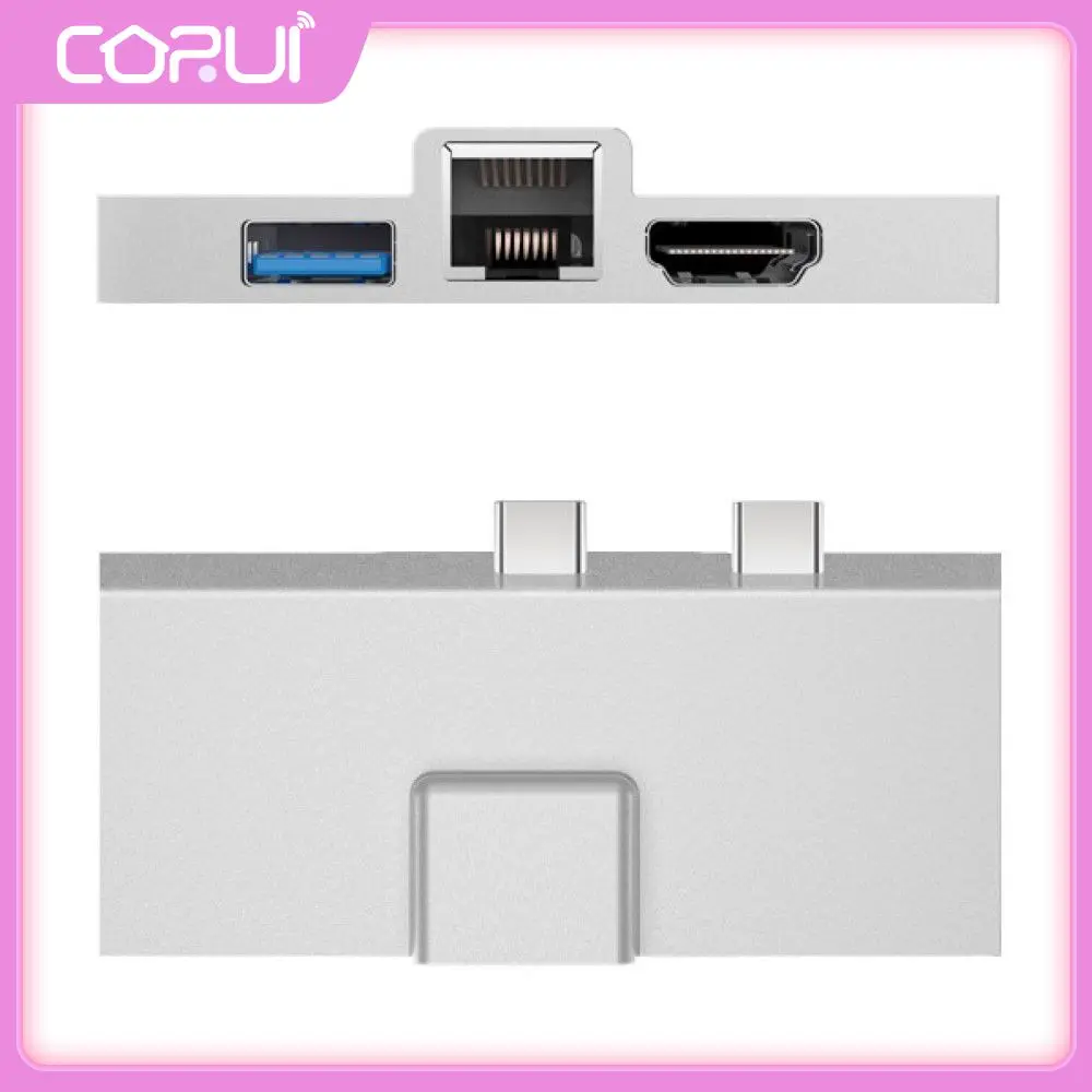 

Док-станция 7 в 1 для Surface X/8/9, 1080p Usb3.0 хаб, двойной тип c Int HDMI-совместимая док-станция 3840*2160 7 в 1