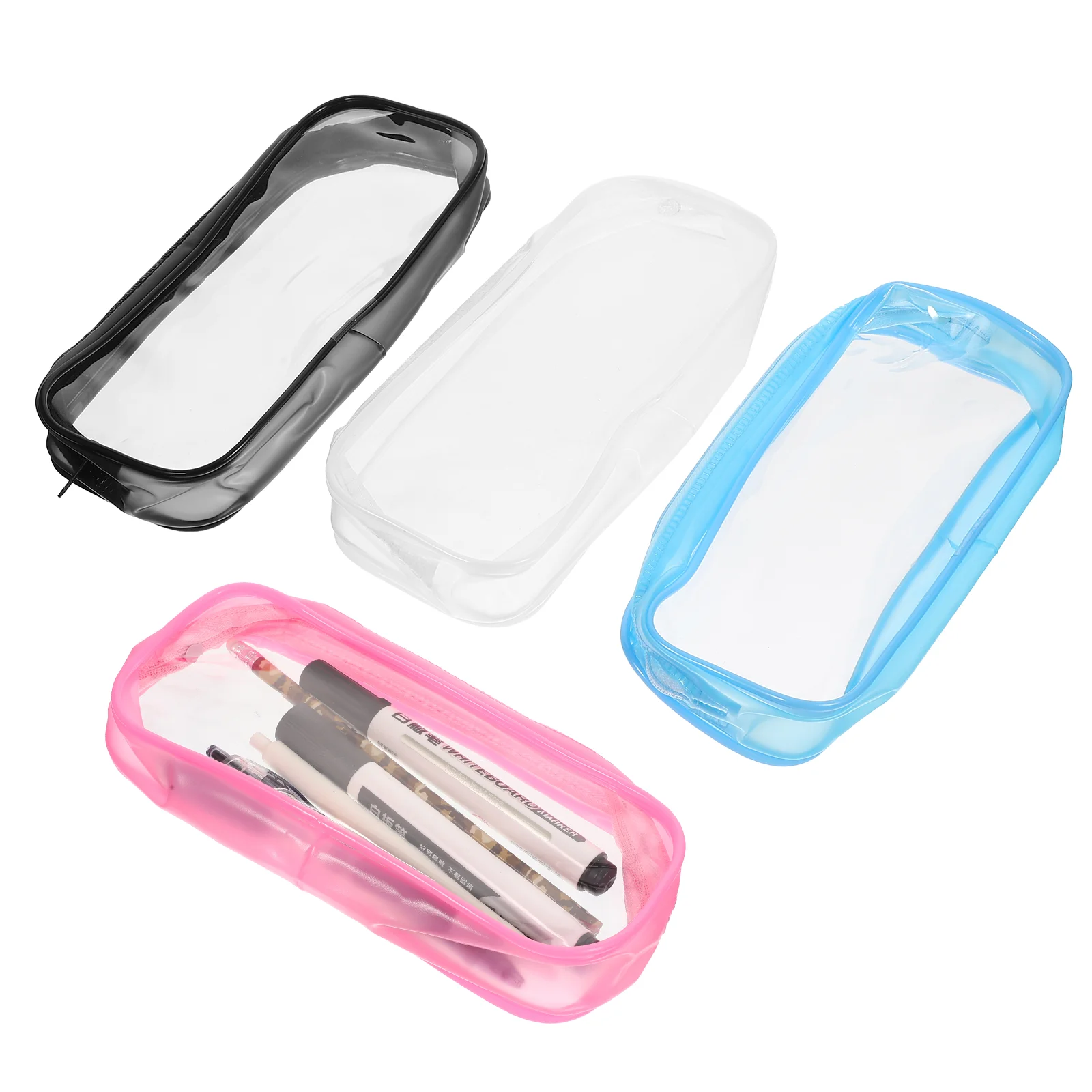 

Bagclear Pen Organizer Pouch Large Zipper Case Travel Transparent Pouches Bagstoiletries Brush Marker Children Pvc Makeup