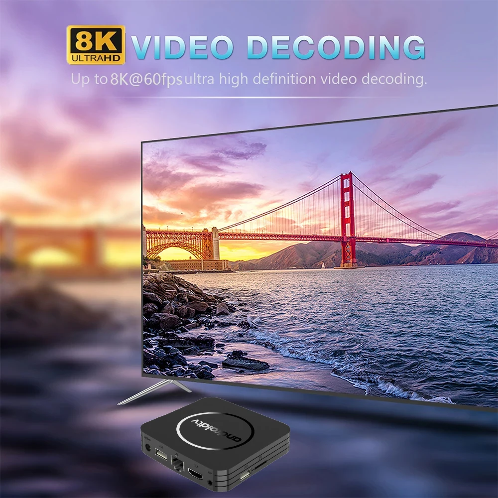 Телеприставка Ultra HD Q11 Smart TV Box Android 14 4 ГБ 64