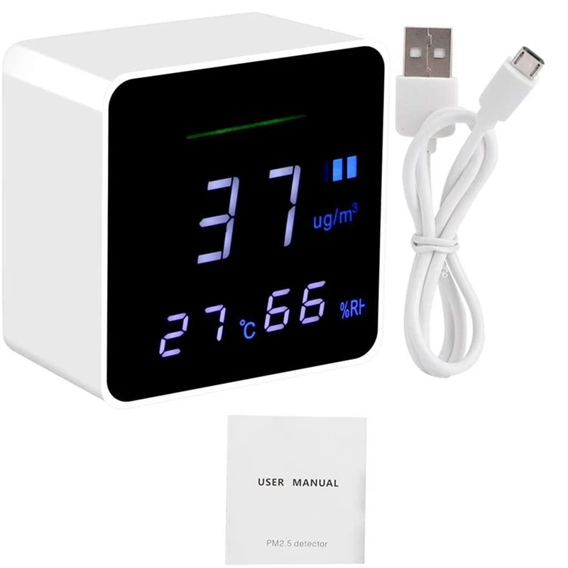 

Air Quality Monitor,Indoor Air Quality Meter PM2.5 Tester Air Quality Testing Tool With Temperature And Humidity