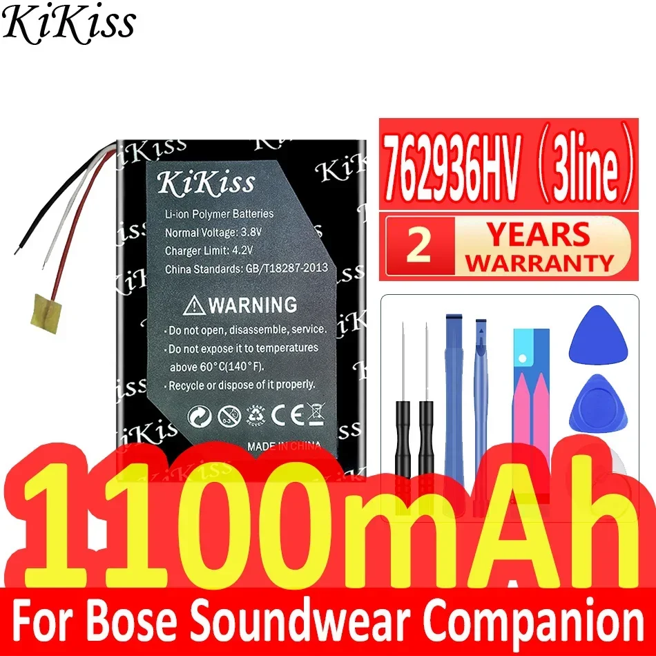 Аккумулятор KiKiss 1100 мАч 762936 ОВ ( 3 линии) для компаньона Bose Soundwear гарнитуры-вкладыша