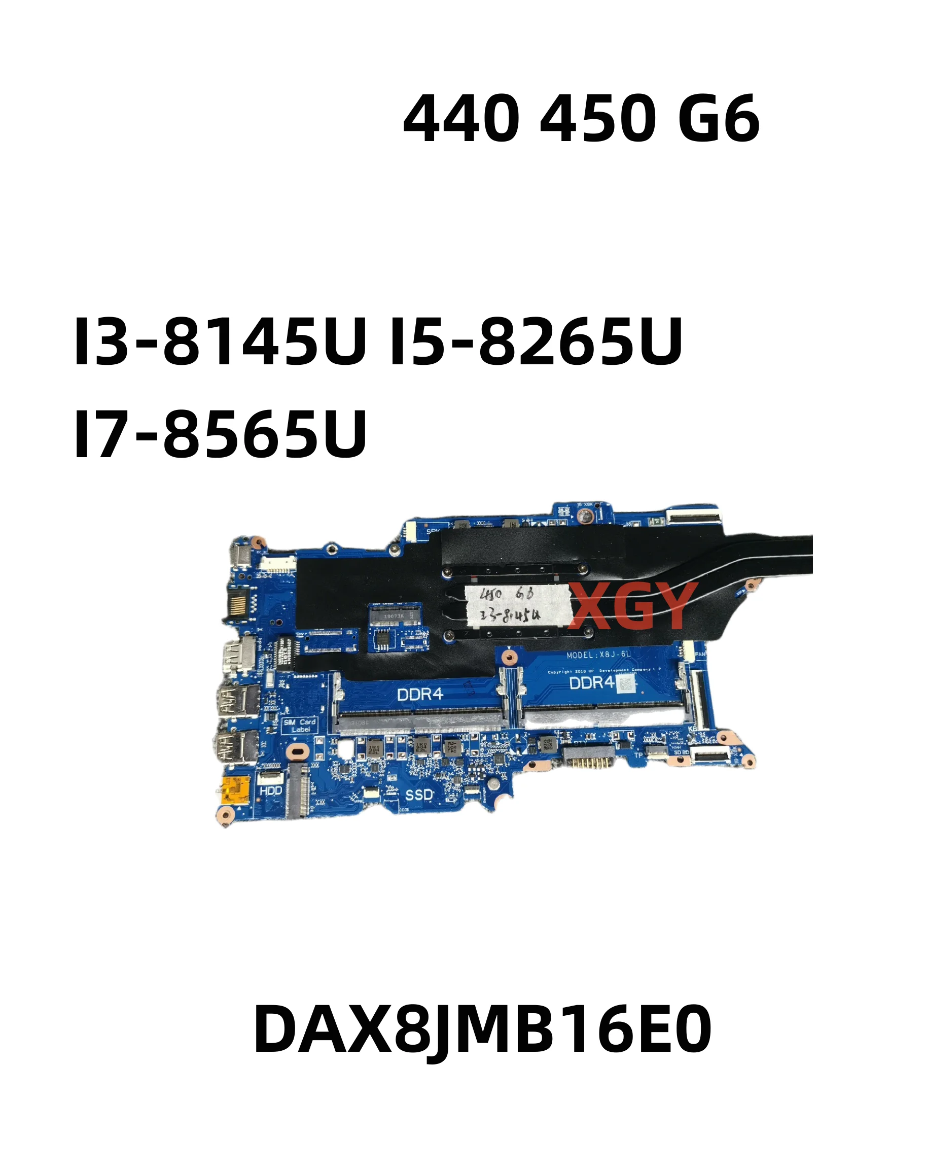 Оригинальная материнская плата DAX8JMB16E0 для ноутбука HP Probook 440 450 G6