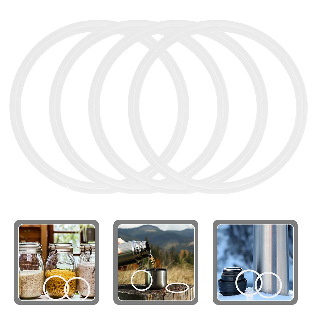 

4Pcs Silicone Seal Ring Elastic Seal Ring Bottle Seal Rings Reusable Silicone Ring Bottle Lid Seal Ring