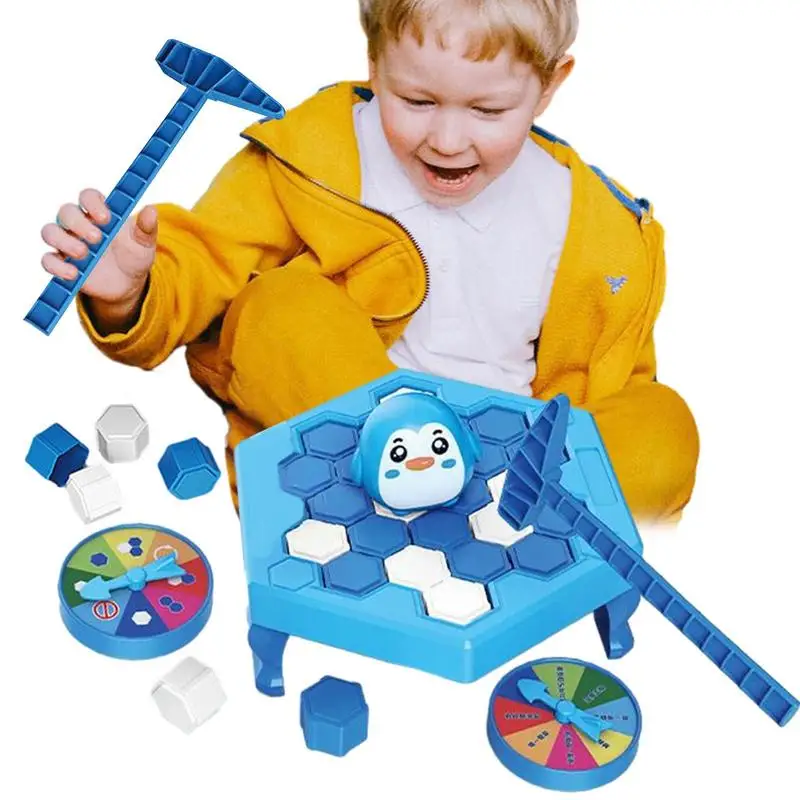 Трендовые детские игрушки игра в виде кубика льда с пингвином для родителей и